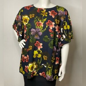 Junarose Floral Print Blouse sz 18 NWT